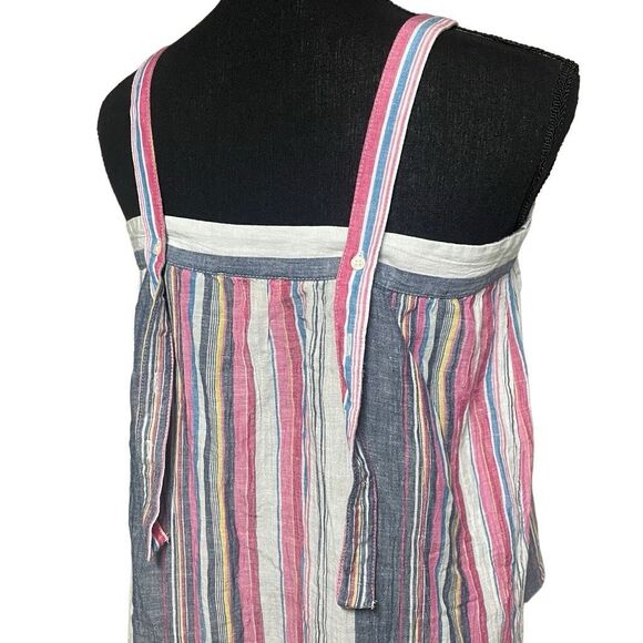 Love by GAP Multi Striped Linen Blend Top MI020 - Picture 2 of 7